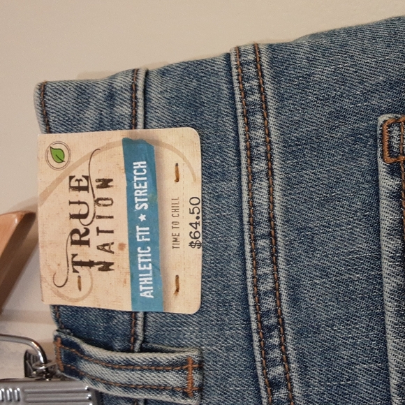 New True Nation athletic fit stretchy men's jean size 44x28 - Picture 6 of 10